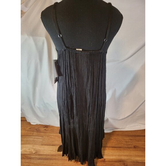 NWT Raya Sun Black Lace Ruffle Size S Midi Dress - Picture 5 of 7